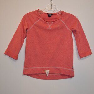 NAUTICA Since 1983 Cotton-Polyester Red 3/4 Sleeves Ties Bottom Girls T-shirt 10